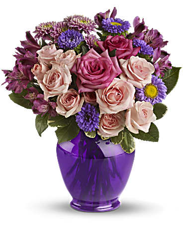 Purple Medley Bouquet with Roses