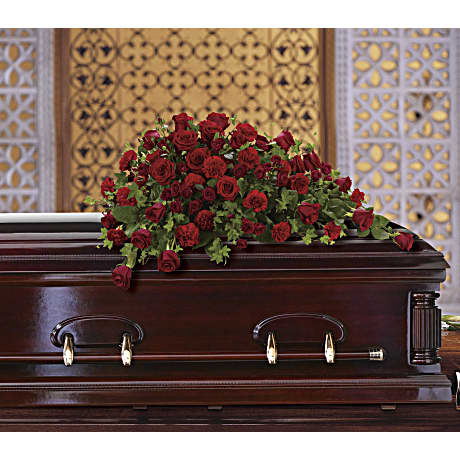 Red Rose Reverence Casket Spray - Image 2