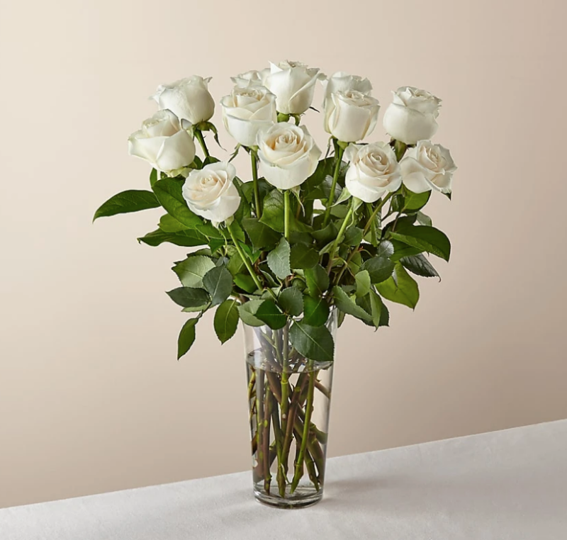 Long Stem White Rose Bouquet